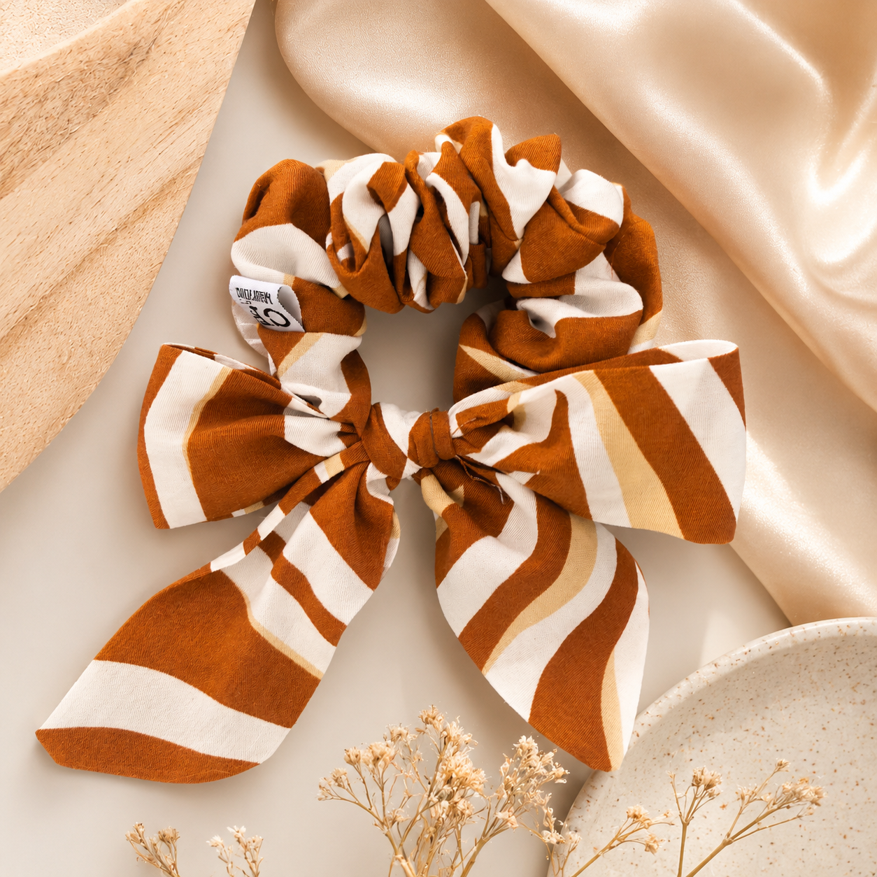 Printed Bow Scrunchie