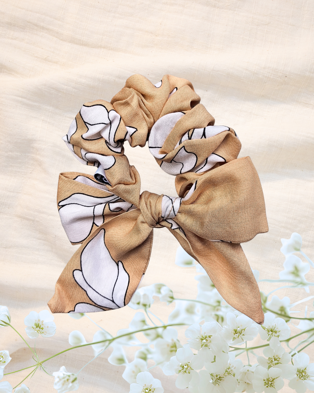 Printed Bow Scrunchie