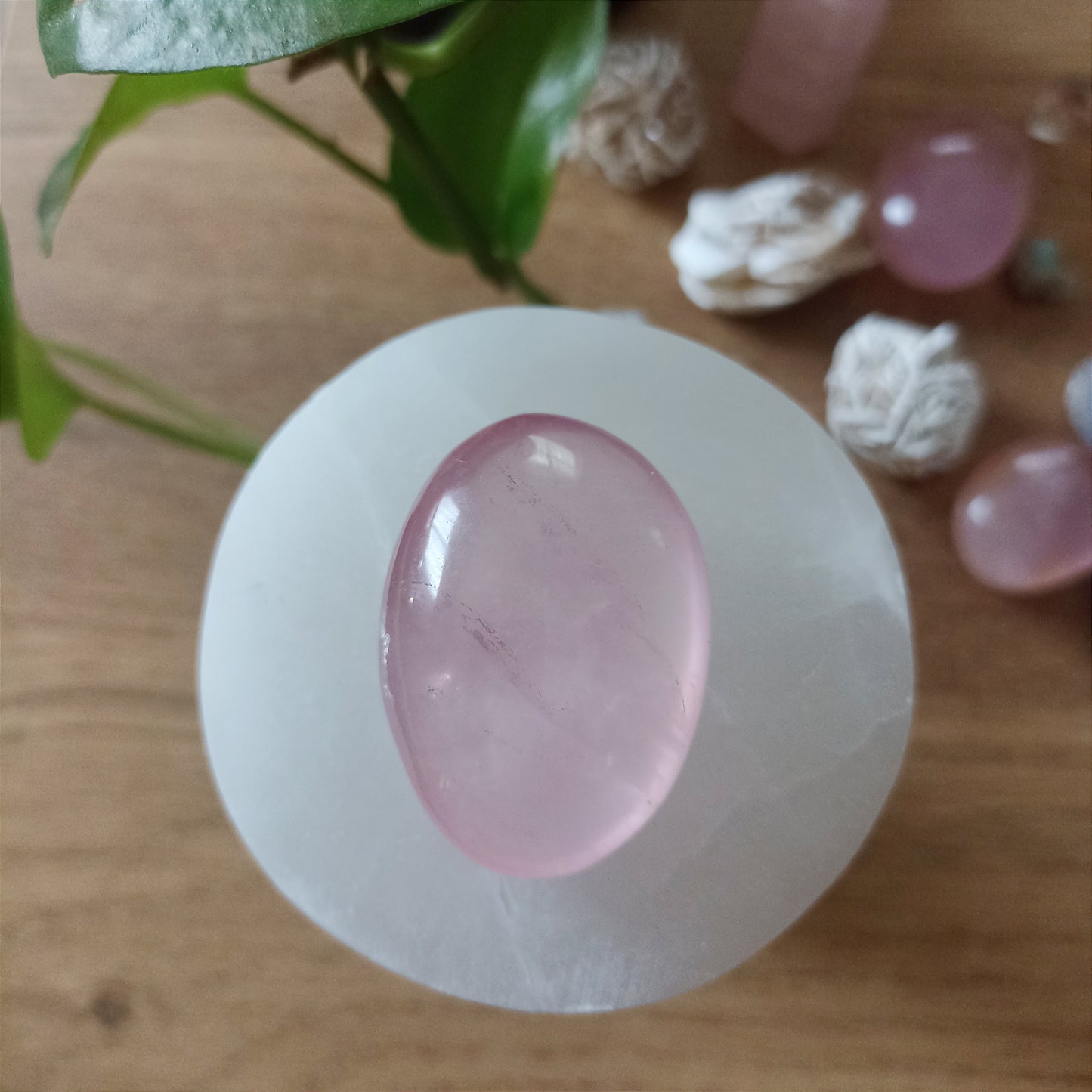 Rose Quartz Palmstone Crystal