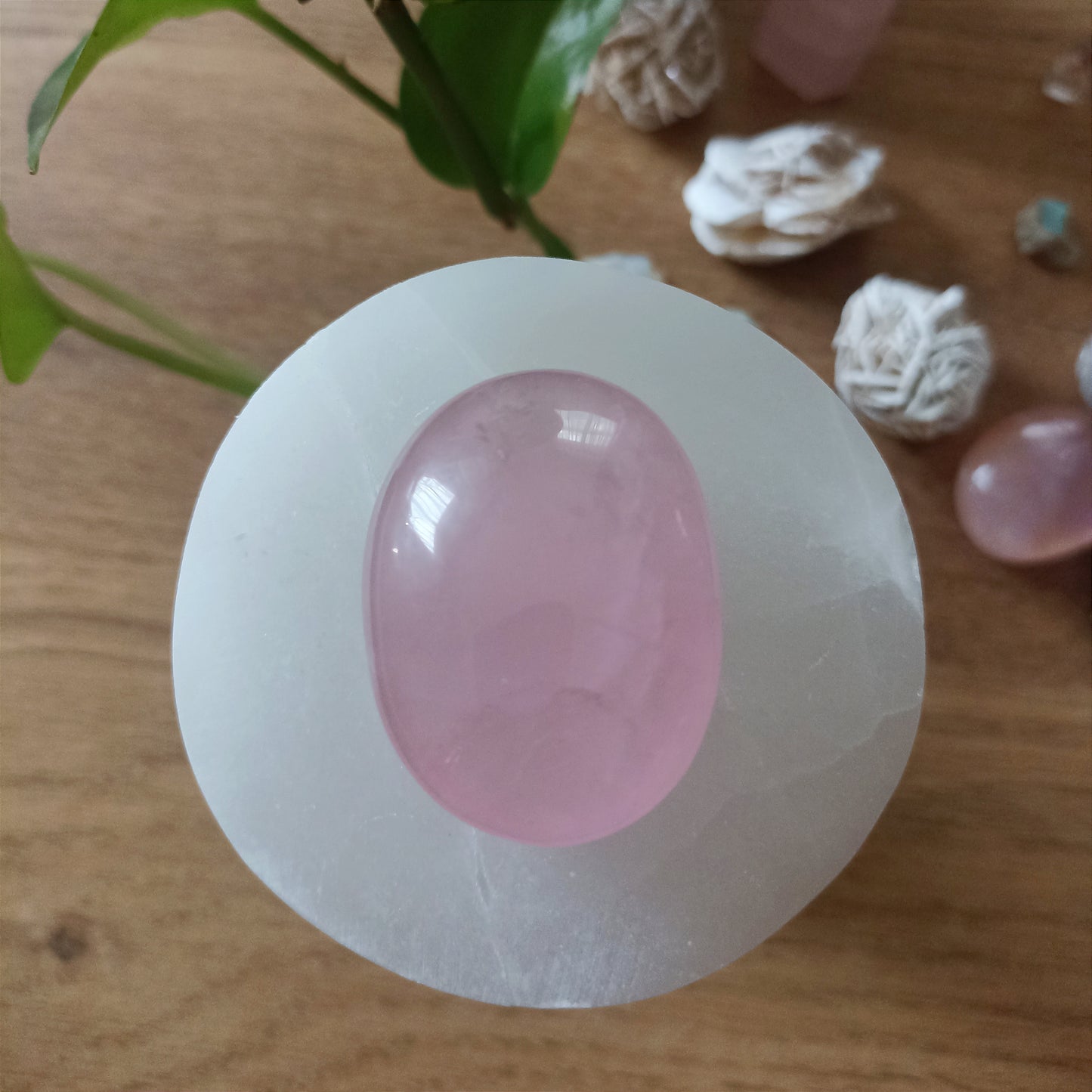 Rose Quartz Palmstone Crystal