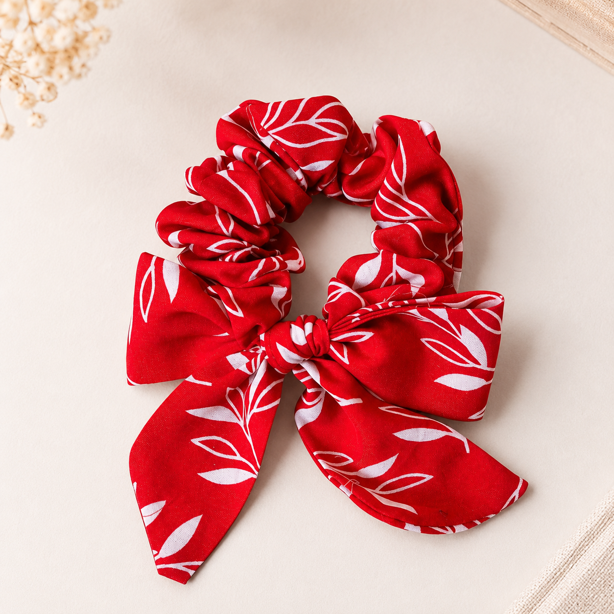 Printed Bow Scrunchie