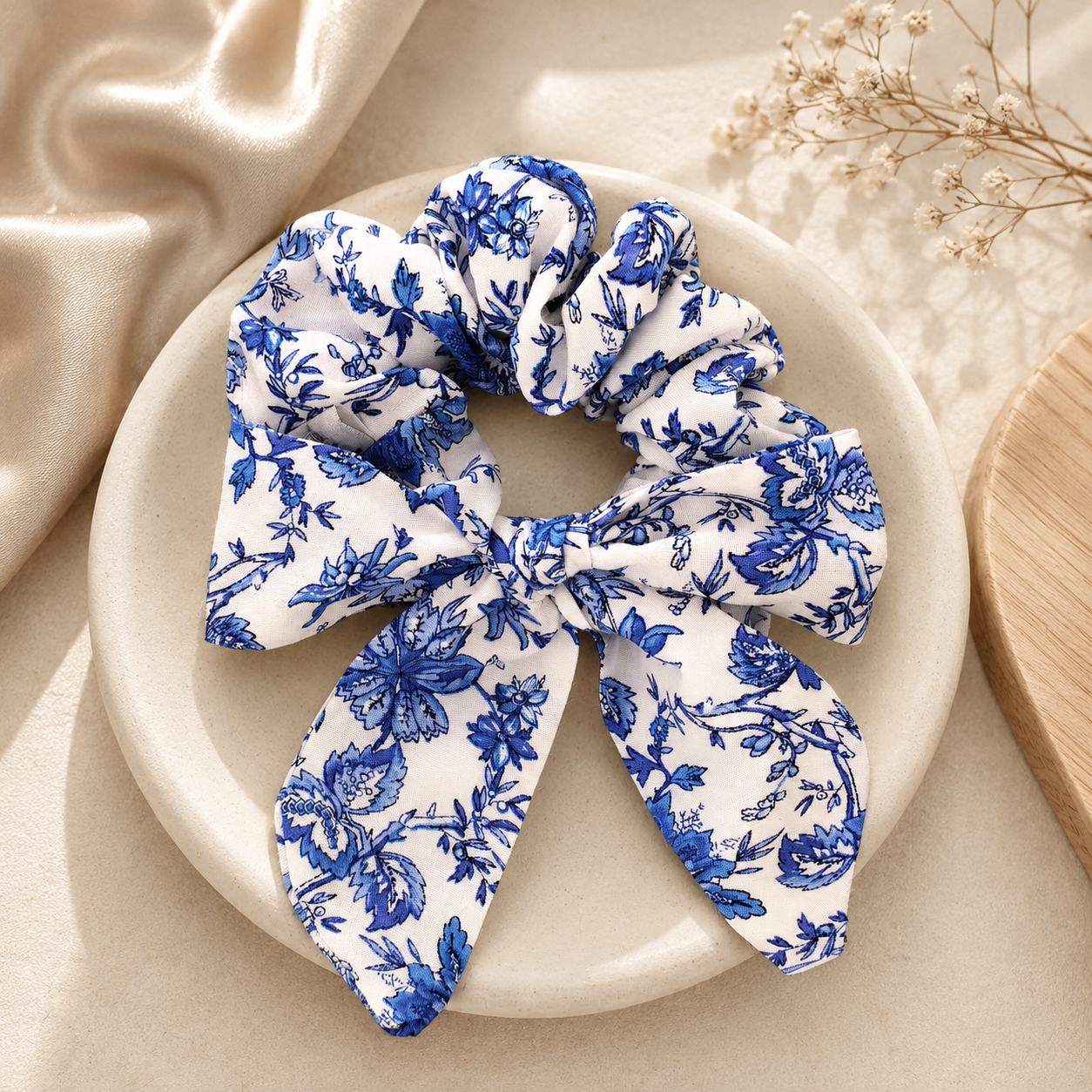 Printed Bow Scrunchie
