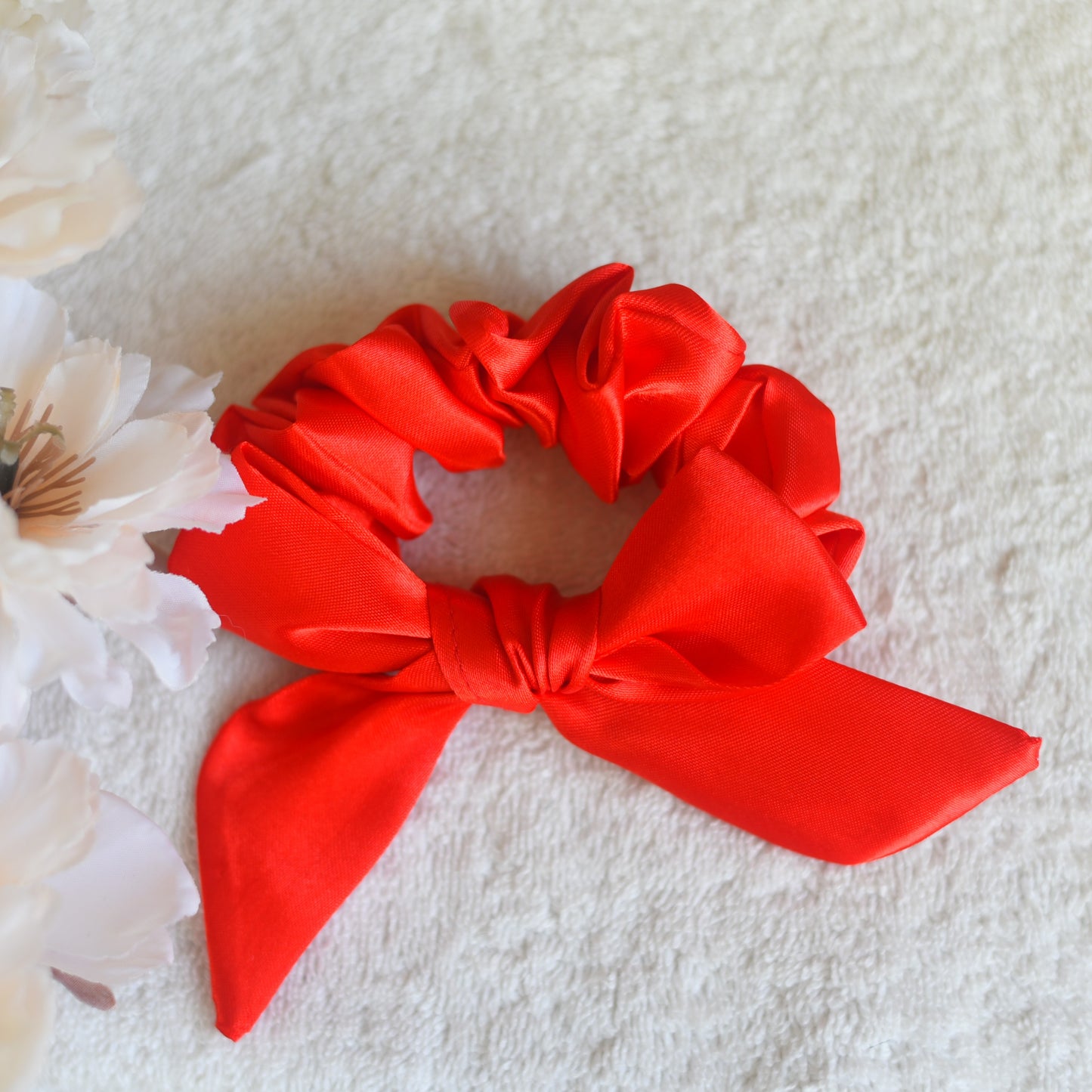 Satin Bow Scrunchie