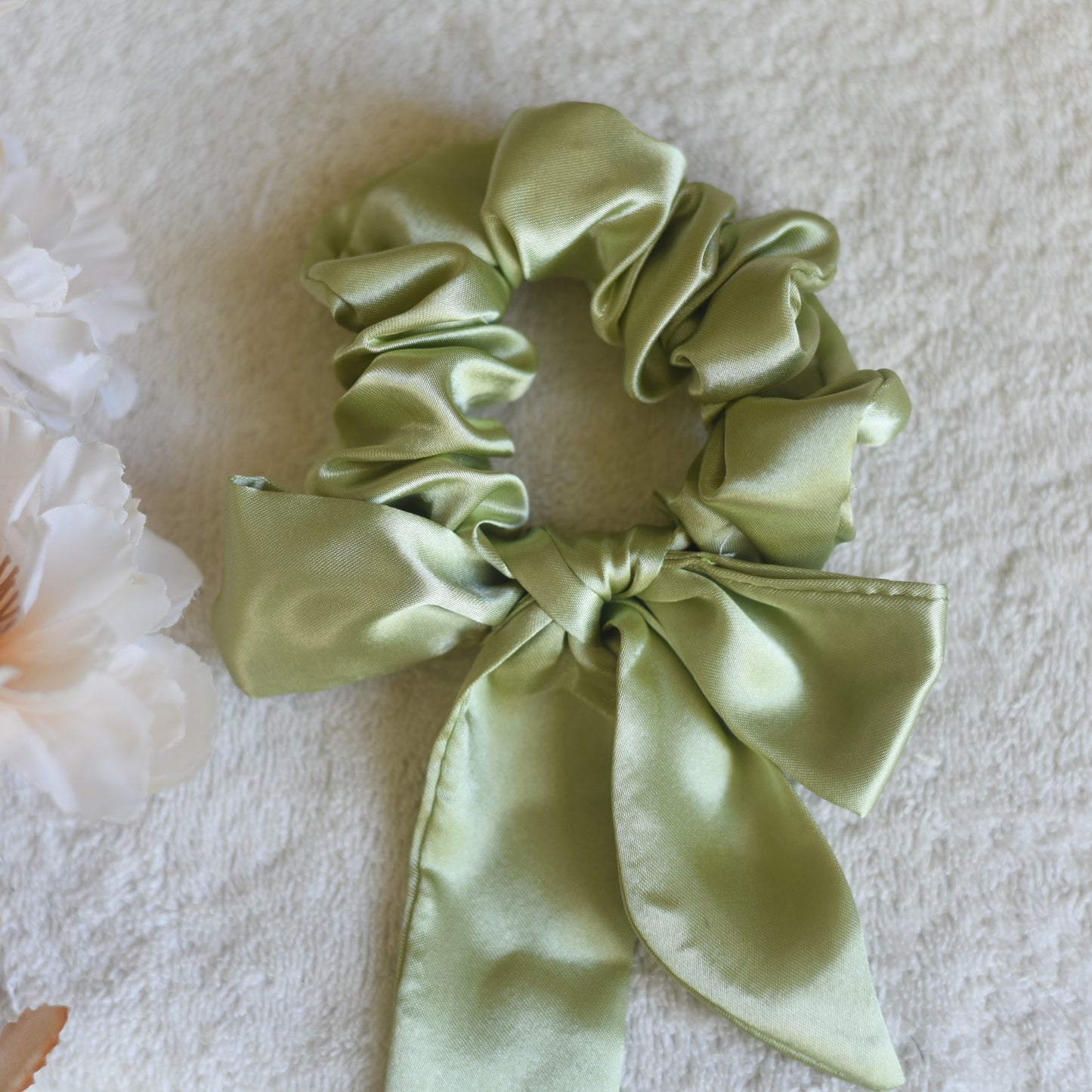 Satin Bow Scrunchie