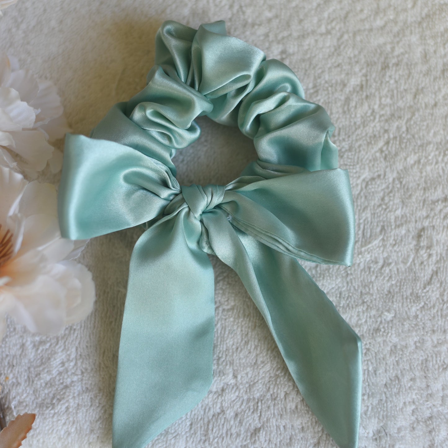 Satin Bow Scrunchie