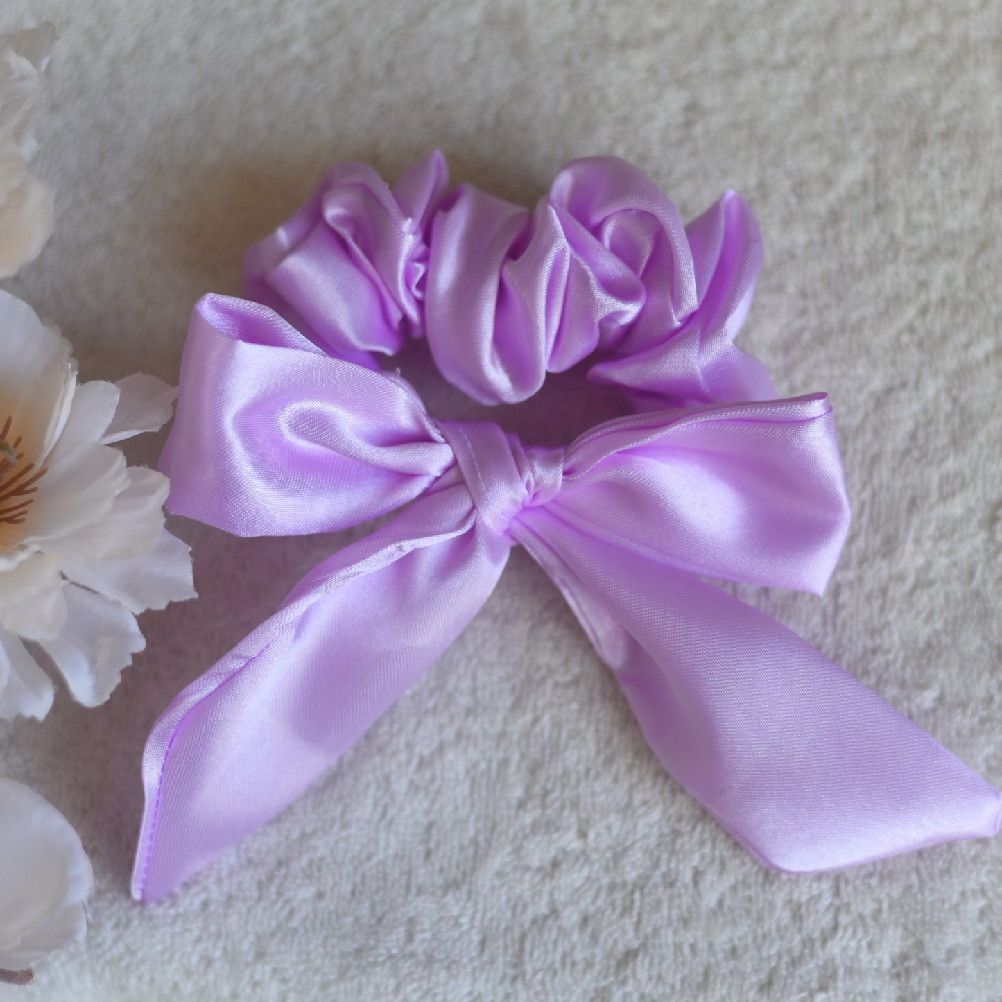 Satin Bow Scrunchie